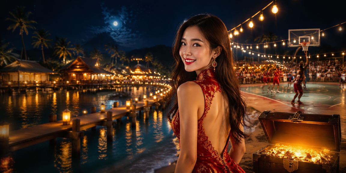 Người chơi theo dõi cá cược bóng rổ tại bãi biển Côn Đảo